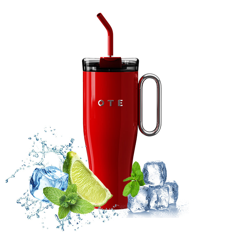 OTE1.2 L (42 oz) Coffee Mug to Go, Double-Walled Steel Vacuum Insulated Mug with Handle and Straw, BPA Free,Portable Car Mug Tumbler, Thermal Mug, Coffee Cup for Hot and Cold Drinks