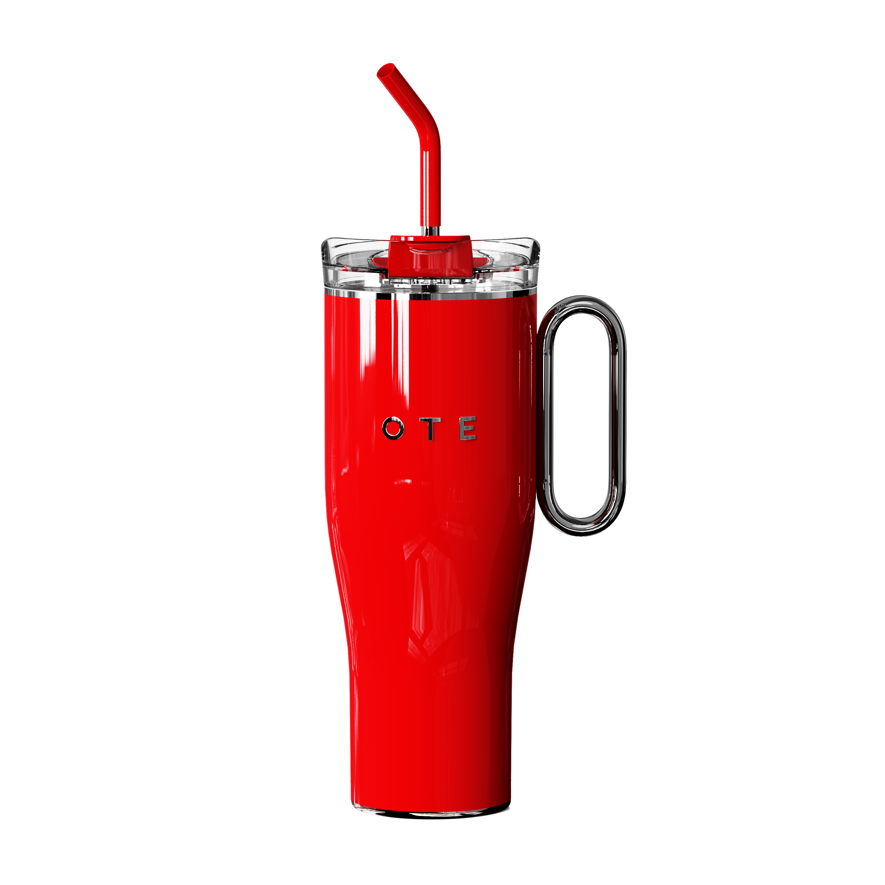 OTE1.2 L (42 oz) Coffee Mug to Go, Double-Walled Steel Vacuum Insulated Mug with Handle and Straw, BPA Free,Portable Car Mug Tumbler, Thermal Mug, Coffee Cup for Hot and Cold Drinks